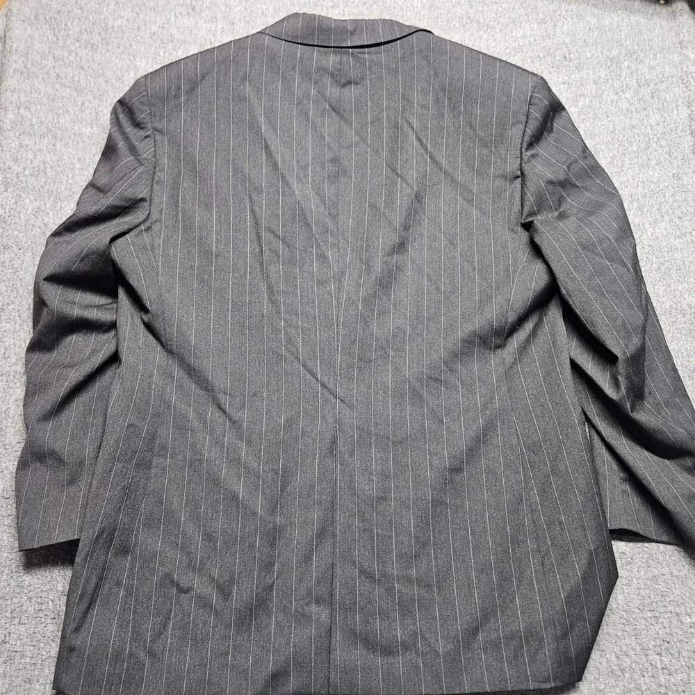 Jos. A. Bank Blazer Mens 44R Gray Pinstripe Wool Signature Collection USA